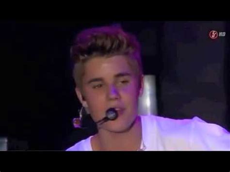 Justin Bieber Singing One Time Acoustic 2012 - YouTube