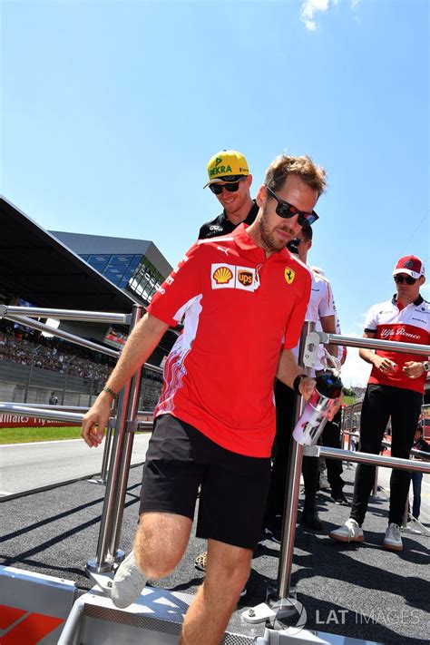 Sebastian Vettel during parade | Sebastian vettel ferrari, Racing driver, Ferrari scuderia