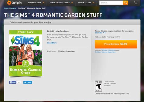 Now Available: The Sims 4 Romantic Garden Stuff | SimsVIP