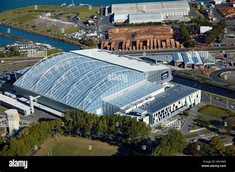 Forsyth Barr Stadium, Dunedin, South Island, New Zealand - aerial Stock Photo - Alamy