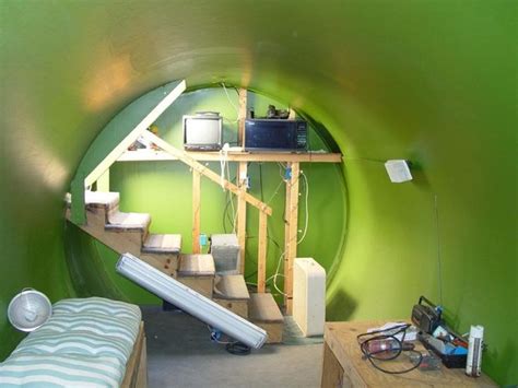 Storm Bunker made from fule tank - stairs | Underground shelter, Safe room, Underground homes