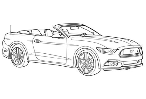 Awesome Car Ford Mustang coloring page - Download, Print or Color Online for Free