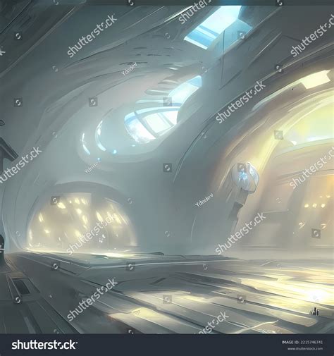 Sci Fi Interior Concept Art Stock Illustration 2215746741 | Shutterstock