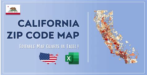 California Zip Code Map and Population List in Excel