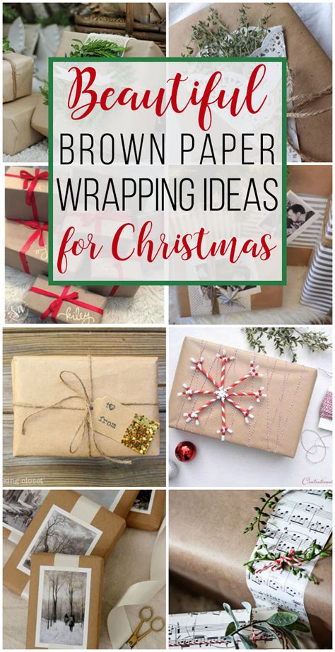 15 Brown Paper Wrapping Ideas for Christmas - unOriginal Mom