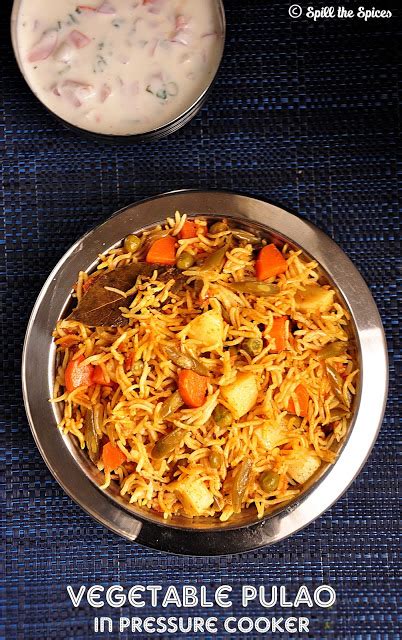 Quick Vegetable Pulao In Pressure Cooker - Spill the Spices