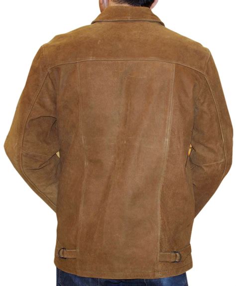 Men's Genuine Cowhide Nubuck Leather Zipper Closure Jacket - Dona Michi ...