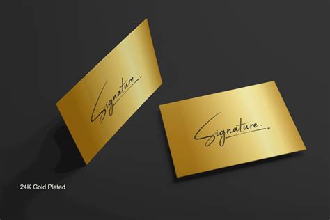 24K Gold Metal Hybrid Business Card – Signature Business Bio