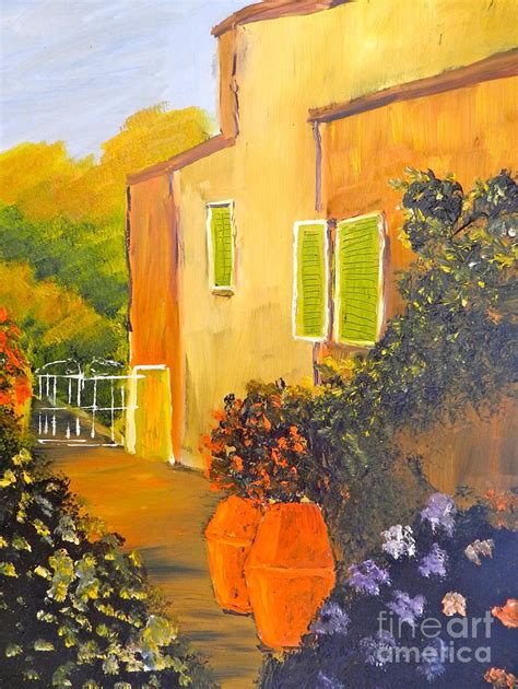 Tuscany Courtyard Painting by Pamela Meredith