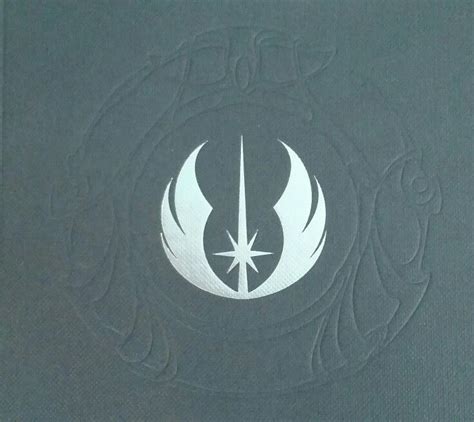 a star wars logo on the back of a book