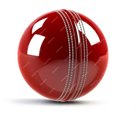 Premium Photo | Red cricket ball isolated on white background