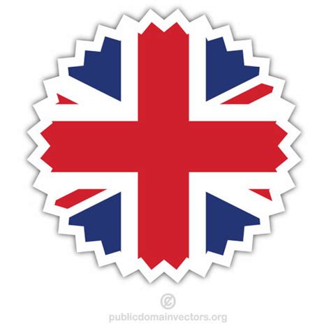 United Kingdom flag sticker clip art | Public domain vectors