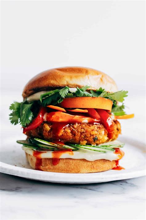 Spicy Tofu Burgers Recipe - Pinch of Yum