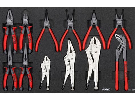 Pliers Set | 12 Pieces | Combination, Snap Ring, Long Nose | Obsessed Garage