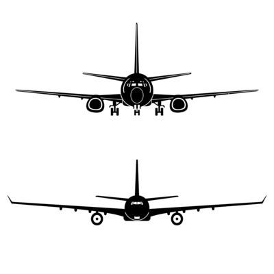 Airplane Silhouette PNGs for Free Download