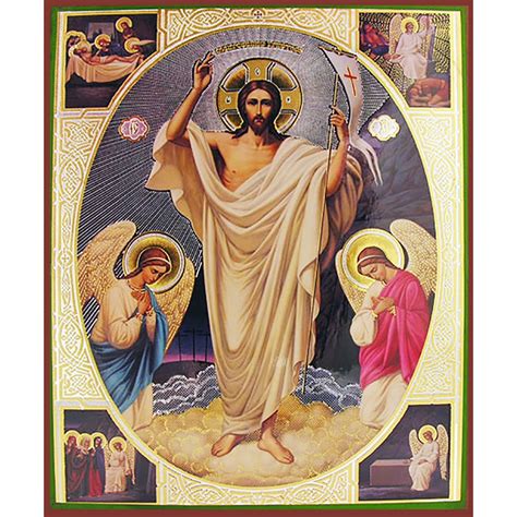 Religious Icon Resurrection Of Christ Icon 8-1/4 x 6-3/4 Inches Icon By ...