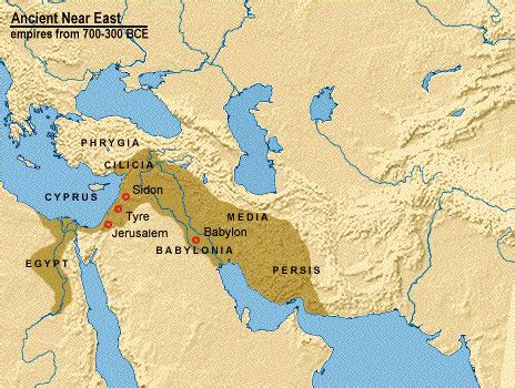 Maps of Assyrian, Babylonian, Persian and Macedonian empires