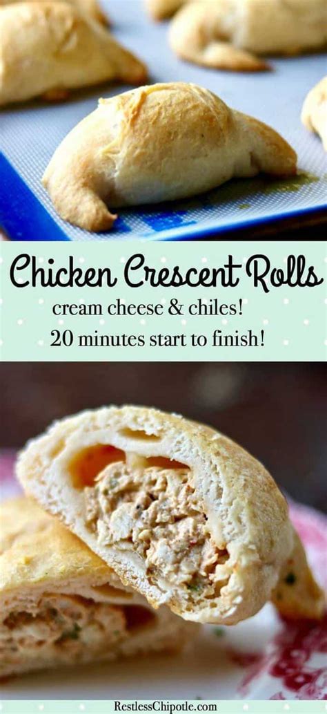 Easy Chicken Crescent Rolls: Chile Cream Cheese Bites | Restless Chipotle