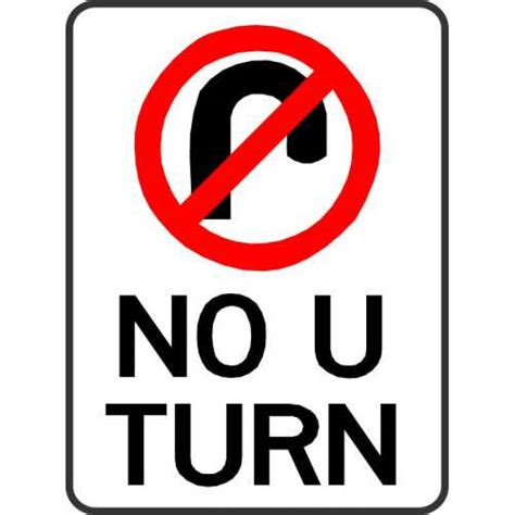 No U Turn Sign | Traffic & Transport Signs | Shop Safety Signs at Signsmart