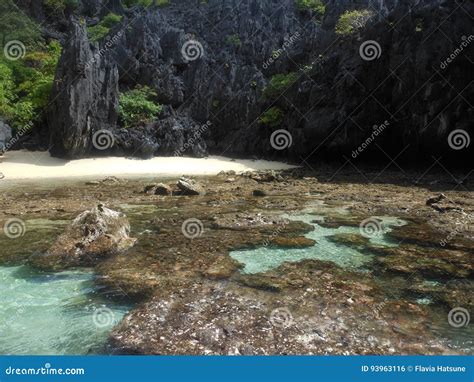 Secret Beach in El Nido, the Philippines Stock Photo - Image of secret, philippines: 93963116