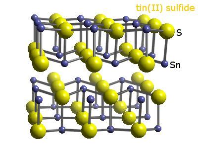 molecular structure - How can three p orbitals per atom bond in tin (II) sulfide? - Chemistry ...