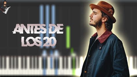 Morat - Antes De Los Veinte | Instrumental Piano Tutorial / Partitura