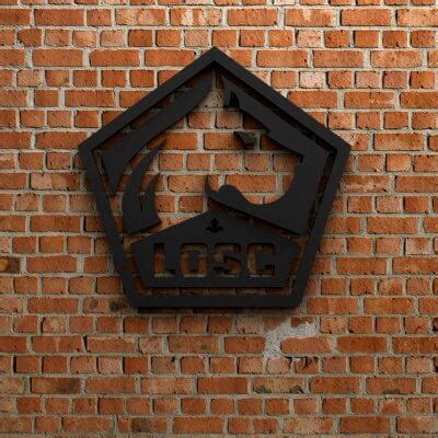 Lille OSC Logo - 3D Print Model by waelmoussa