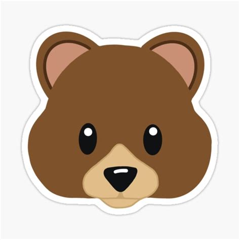 "Bear emoji" Sticker for Sale by gabbymrqz | Redbubble