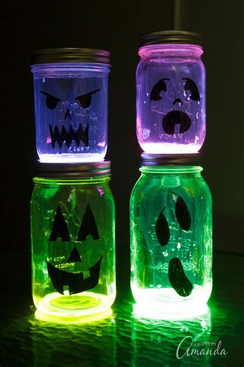 Glowing Jack O Lantern Jars | Glow stick jars, Glow sticks, Glow stick crafts