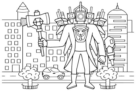 Titan Cameraman Coloring Pictures - Free Printable Coloring Pages