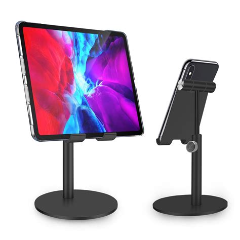 Adjustable Tablet/Phone Stand, Height Angle Adjustable Phone Holder for Desk, Universal Aluminum ...