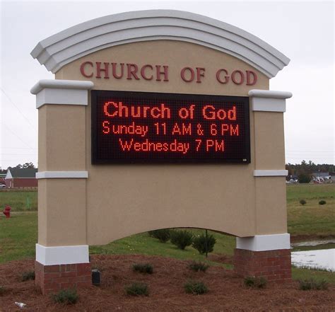 LED Church Sign, Church of God | Outdoor led signs, Church signs ...