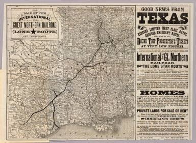 Intl. & Gt. N. Railroad. / International & Great Northern Railroad; Rand McNally and Company / 1878