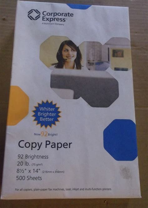 Corporate Express White Recycled Copy Paper 7 packs of 500 (Ceb8514 ...