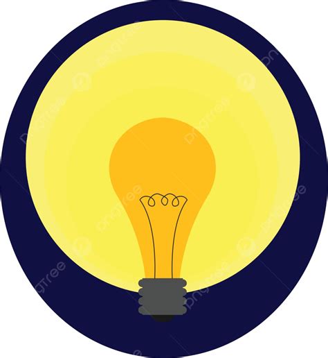 Vector Illustration Of A Blue Background With A Yellow Light Bulb Portrait Vector, Base, Eyes ...