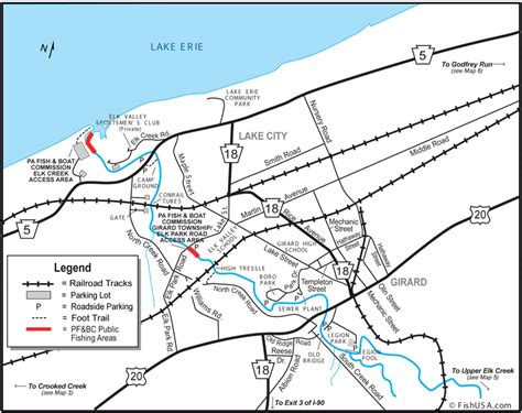 Map - Lower Elk Creek : FishErie.com