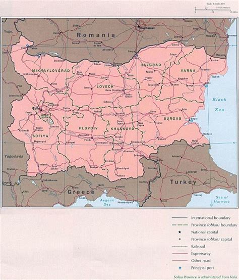 Political and administrative map of Bulgaria | Bulgaria | Europe ...