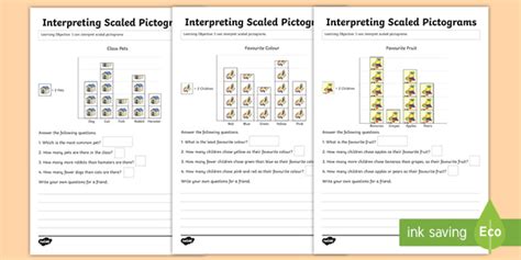 KS2 Interpreting Pictograms Worksheets | Primary Resources