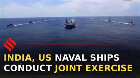 India, US naval ships conduct joint exercise in Indian Ocean - YouTube