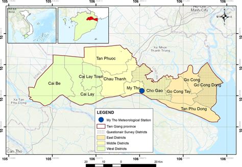 Map of the study area (Tien Giang province) | Download Scientific Diagram