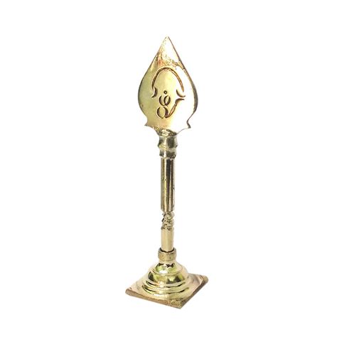 Golden Brass Vel Idol | Murugan Vel Brass | Om Vel Idol For Pooja (Hei – Mangal Fashions