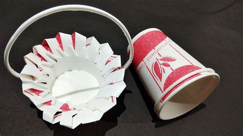 Amazing Paper Cup Crafts / Paper Cup Basket/Best Out Of Waste / DIY art ...