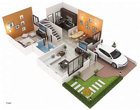 Duplex House Design Plan 3d New