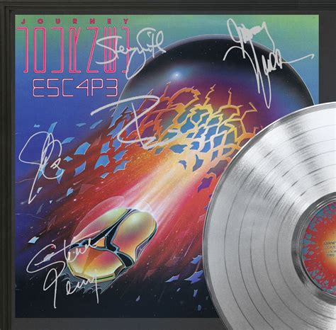 Journey – Escape Platinum LP Record Framed Signature Display M4 | Gold ...