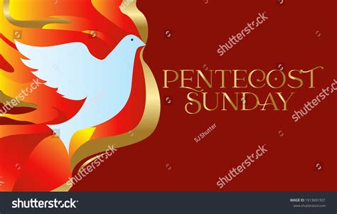 Pentecost Sunday Logo Banner Vector Illustration Stock Vector (Royalty ...