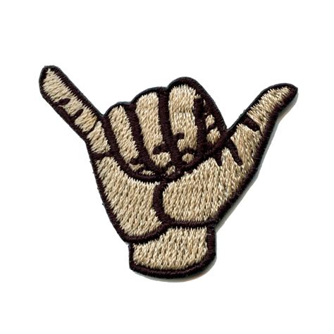 Bro Hand Hang Loose Emoji Iron on Patch - Walmart.com - Walmart.com