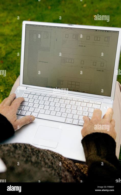 A laptop outdoors Stock Photo - Alamy