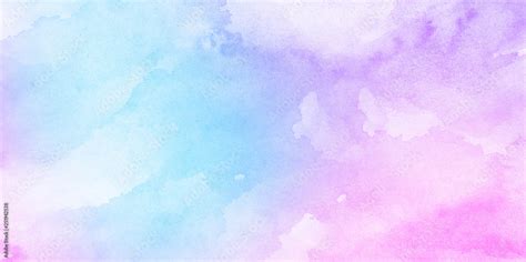 Fantasy smooth light pink, purple shades and blue watercolor paper ...