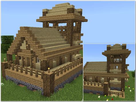 Minecraft Cobblestone And Wood House