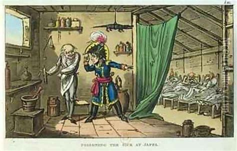 Napoleon Bonaparte 1769-1821 poisoning the sick at Jaffa oil painting reproduction by James ...